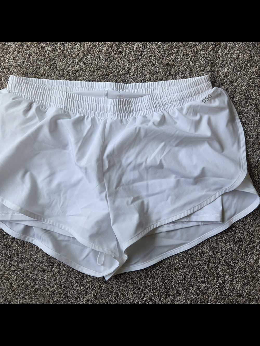 DSG White Women's Athletic Shorts with Elastic Waist